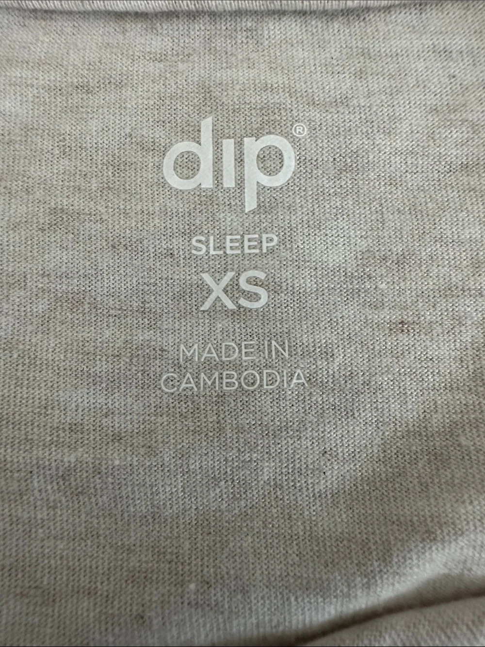 dip Neutral Short Sleeve Crewneck Tee in Oatmeal Heather